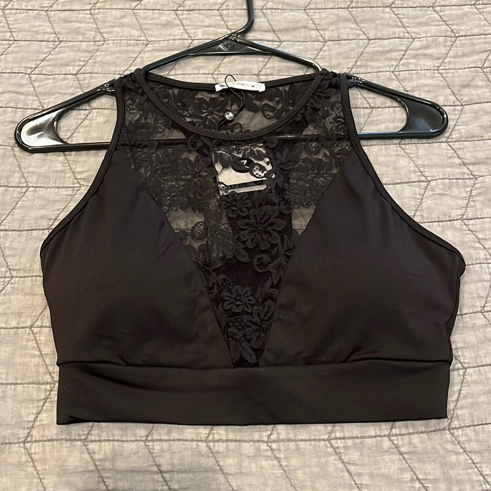 Lacy work out top